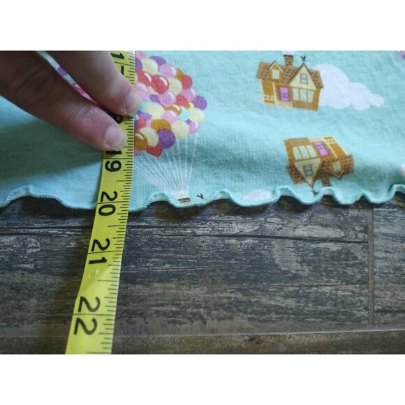 Pixar Up Sleepwear Shirt Blue Balloon Disney Cap Sleeve Colorful Kids XL 16-18 - Picture 7 of 7